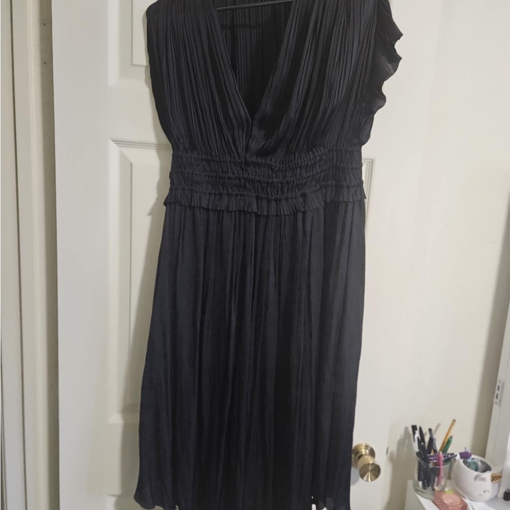 Express Elegant Black Pleated Dress